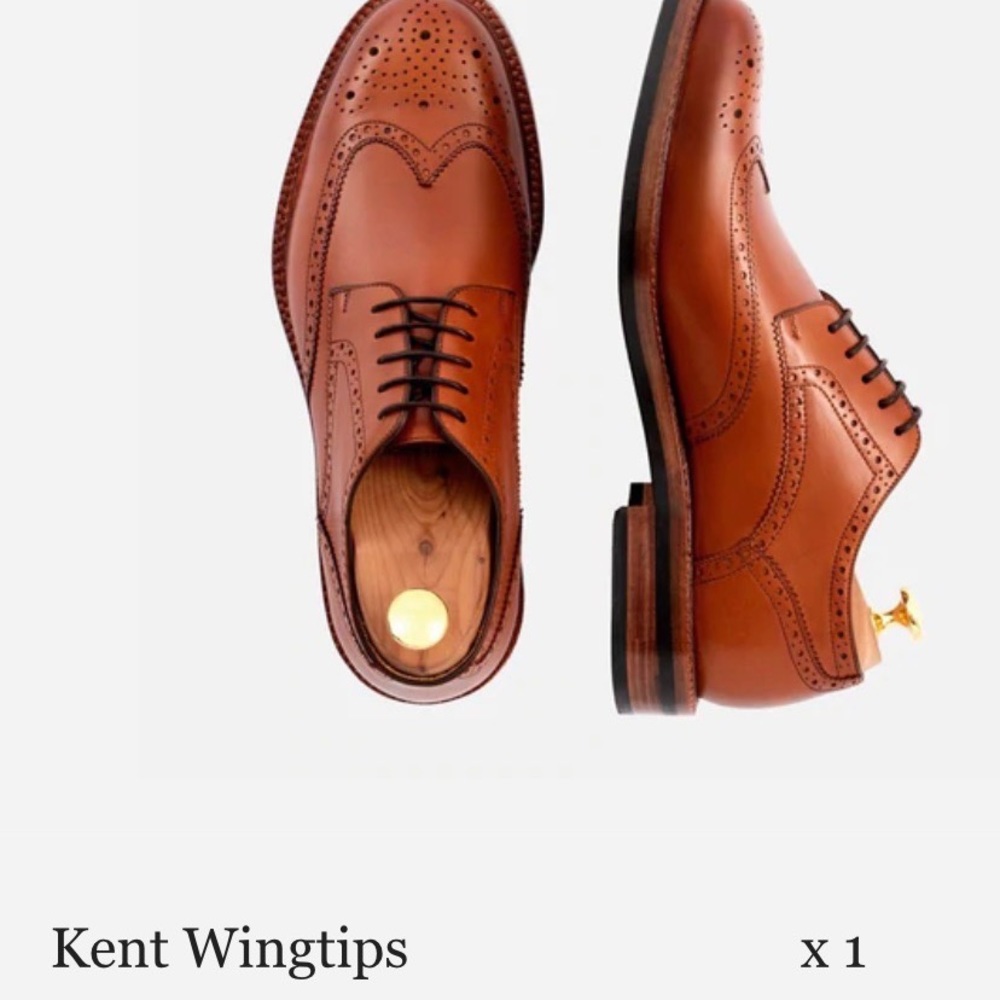 Beckett Simonon Kent Wingtips size 11- Tan